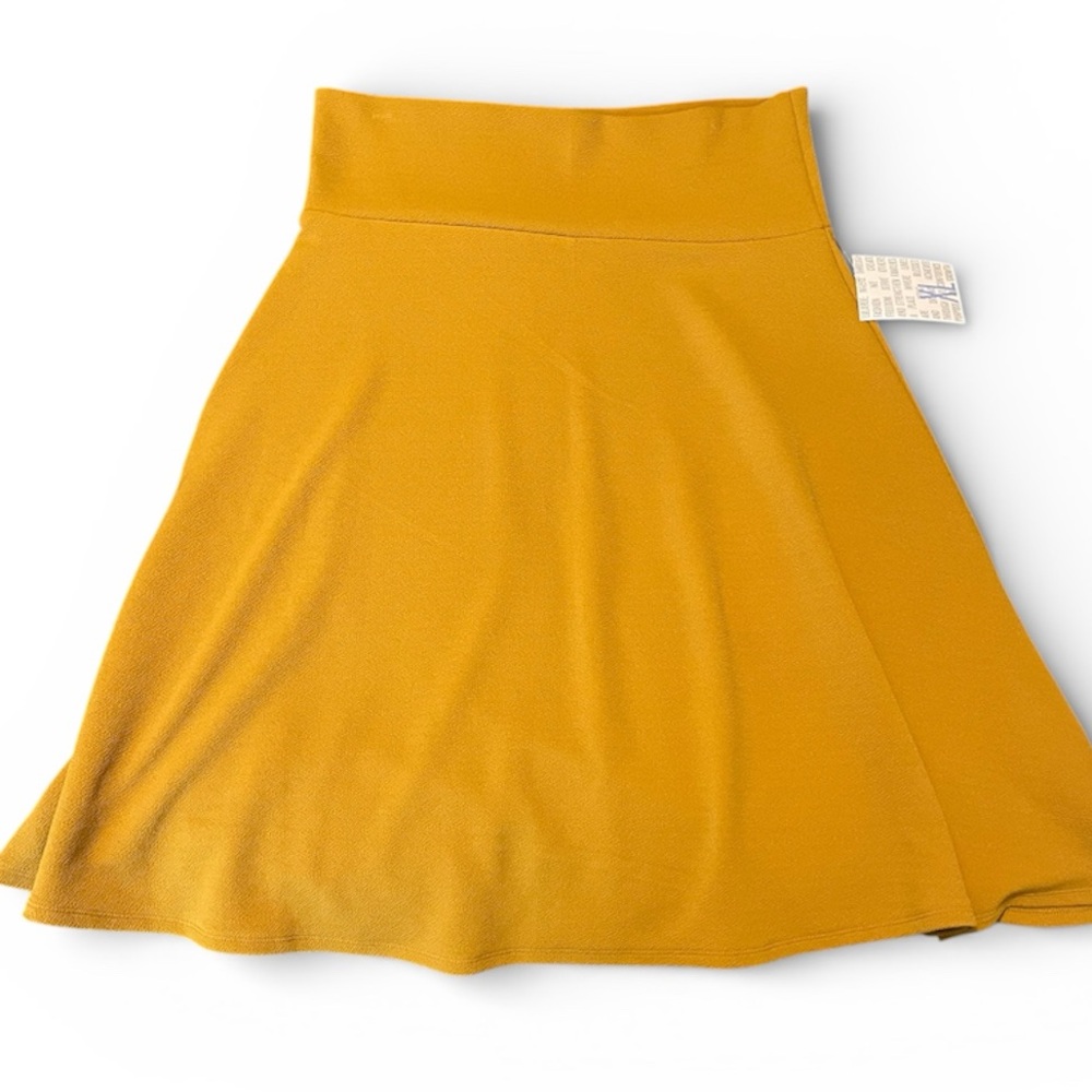 NWT XL LuLaRoe “Azure” A-Line Skirt in Mustard Yellow
